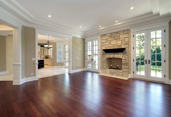 spotless and shiny finished hardwood flooring